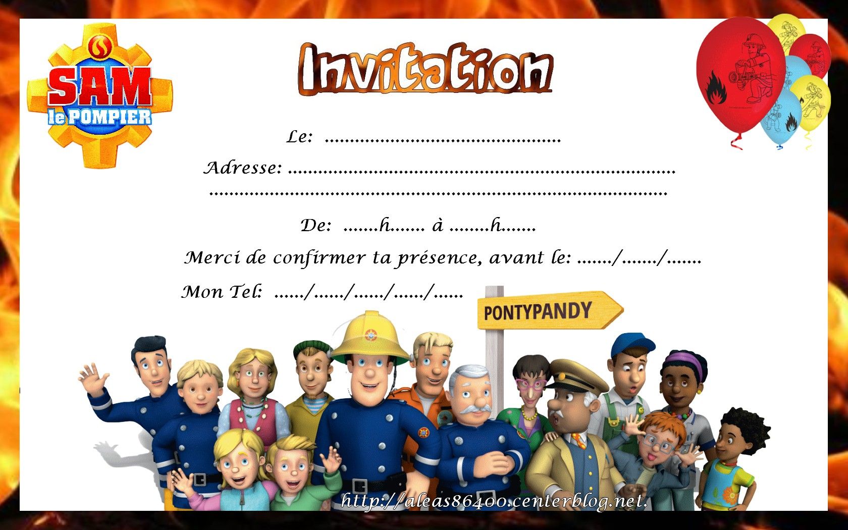 Anniversaire Sam Le Pompier